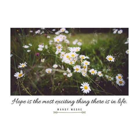 Mandy Moore Quote: Hope Gold Ornate Wood Framed Art Print with Double Matting by ArtsyQuotes