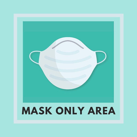 Artsy Quotes Quote: Mask Only Area White Modern Wood Framed Art Print with Double Matting by ArtsyQuotes