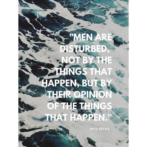 Epictetus Quote: Men are Disturbed Gold Ornate Wood Framed Art Print with Double Matting by ArtsyQuotes