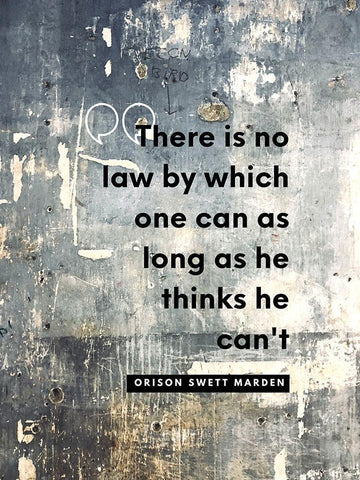 Orison Swett Marden Quote: There is No Law White Modern Wood Framed Art Print with Double Matting by ArtsyQuotes