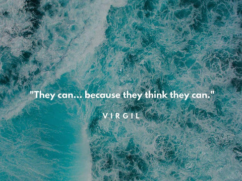 Virgil Quote: They Think White Modern Wood Framed Art Print with Double Matting by ArtsyQuotes