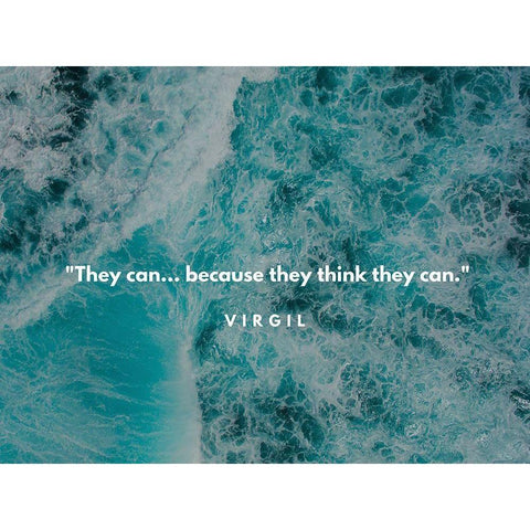 Virgil Quote: They Think White Modern Wood Framed Art Print by ArtsyQuotes