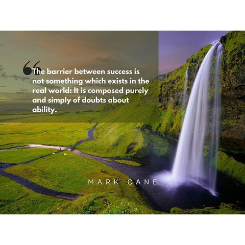 Mark Cane Quote: Barrier Between Gold Ornate Wood Framed Art Print with Double Matting by ArtsyQuotes