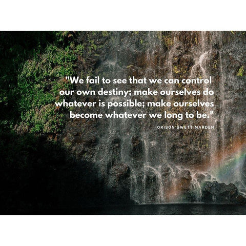 Orison Swett Marden Quote: Control Our Own Destiny Black Modern Wood Framed Art Print with Double Matting by ArtsyQuotes
