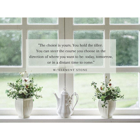 W. Clement Stone Quote: Choice is Yours Black Modern Wood Framed Art Print by ArtsyQuotes