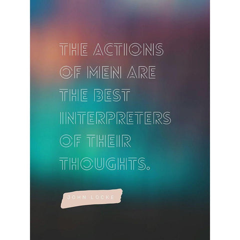 John Locke Quote: Actions of Men Black Modern Wood Framed Art Print with Double Matting by ArtsyQuotes
