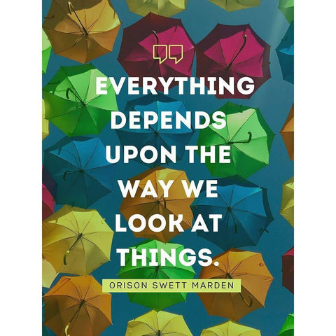 Orison Swett Marden Quote: The Way We Look Gold Ornate Wood Framed Art Print with Double Matting by ArtsyQuotes