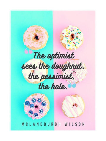 McLandburgh Wilson Quote: Optimist White Modern Wood Framed Art Print with Double Matting by ArtsyQuotes