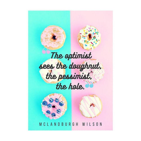 McLandburgh Wilson Quote: Optimist Gold Ornate Wood Framed Art Print with Double Matting by ArtsyQuotes