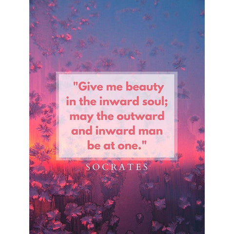 Socrates Quote: Inward Soul Black Modern Wood Framed Art Print with Double Matting by ArtsyQuotes