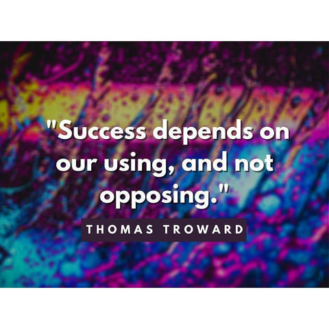 Thomas Troward Quote: Success Depends Black Modern Wood Framed Art Print by ArtsyQuotes
