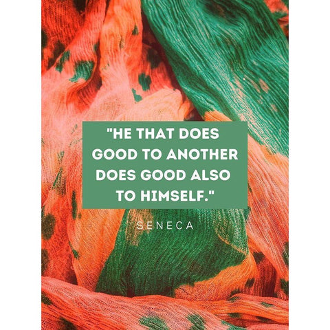 Seneca Quote: He That Does Good Black Modern Wood Framed Art Print with Double Matting by ArtsyQuotes