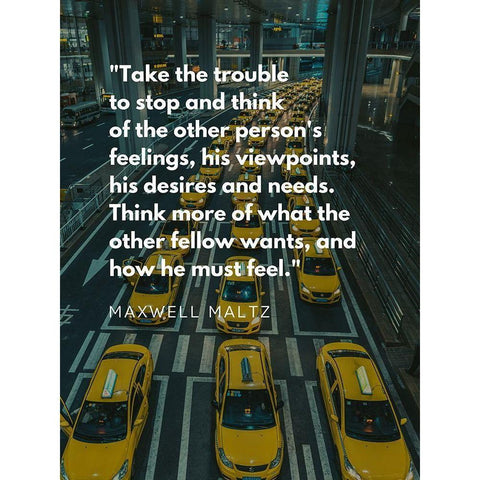 Maxwell Maltz Quote: Desires and Needs Black Modern Wood Framed Art Print with Double Matting by ArtsyQuotes
