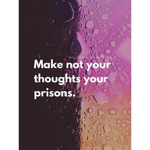 William Shakespeare Quote: Your Thoughts White Modern Wood Framed Art Print by ArtsyQuotes