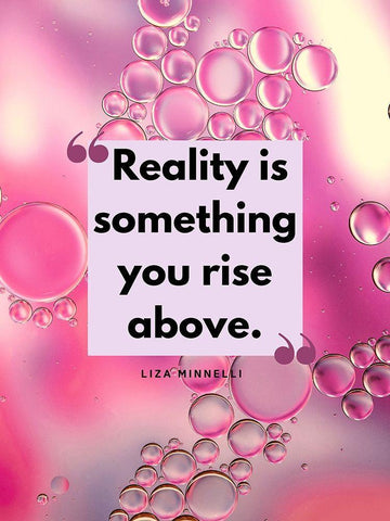 Liza Minnelli Quote: Reality Black Ornate Wood Framed Art Print with Double Matting by ArtsyQuotes
