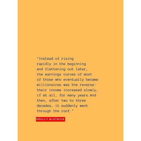 Srully Blotnick Quote: Rising Rapidly Black Modern Wood Framed Art Print with Double Matting by ArtsyQuotes