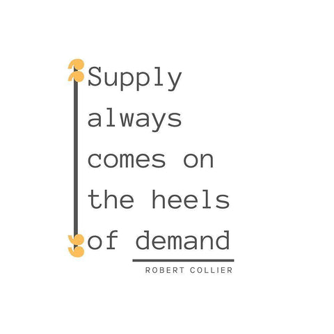 Robert Collier Quote: Demand Black Modern Wood Framed Art Print with Double Matting by ArtsyQuotes