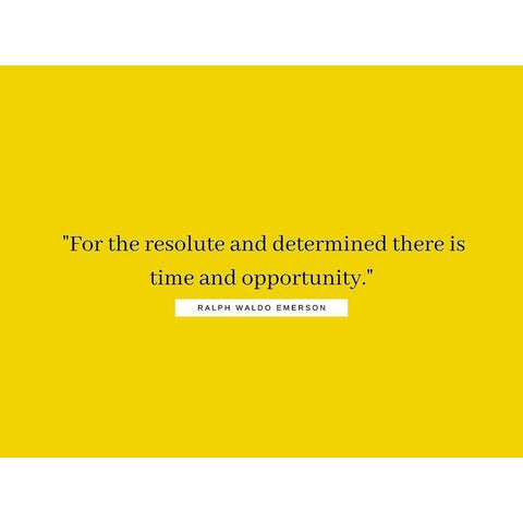 Ralph Waldo Emerson Quote: Opportunity White Modern Wood Framed Art Print by ArtsyQuotes
