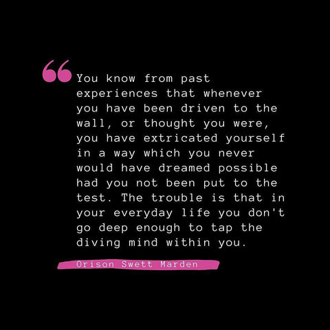 Orison Swett Marden Quote: Past Experiences White Modern Wood Framed Art Print with Double Matting by ArtsyQuotes