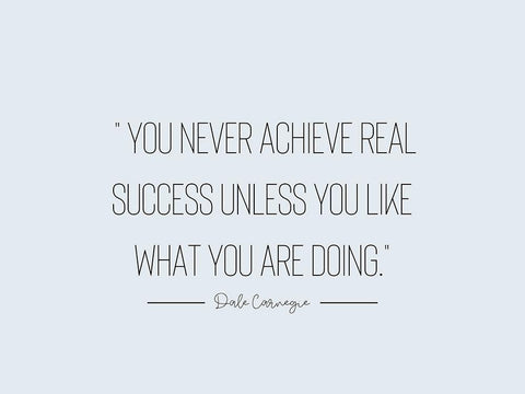Dale Carnegie Quote: Real Success White Modern Wood Framed Art Print with Double Matting by ArtsyQuotes