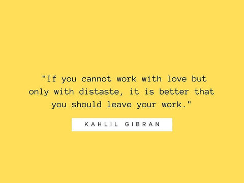 Kahlil Gibran Quote: Work with Love White Modern Wood Framed Art Print with Double Matting by ArtsyQuotes