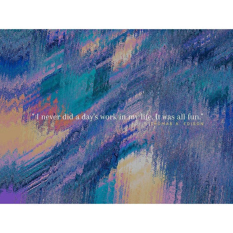 Thomas Edison Quote: It was All Fun Black Modern Wood Framed Art Print with Double Matting by ArtsyQuotes