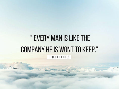 Euripides Quote: Every Man White Modern Wood Framed Art Print with Double Matting by ArtsyQuotes