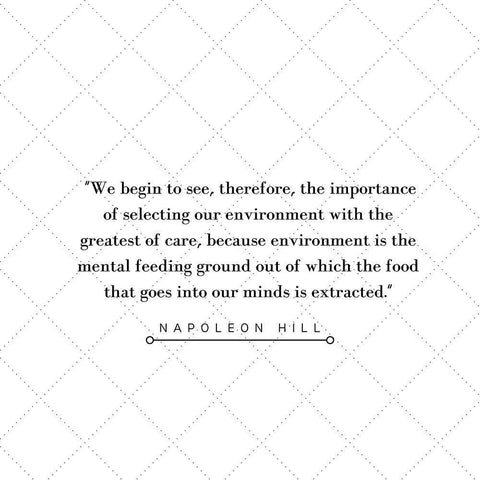Napoleon Hill Quote: We Begin to See White Modern Wood Framed Art Print with Double Matting by ArtsyQuotes