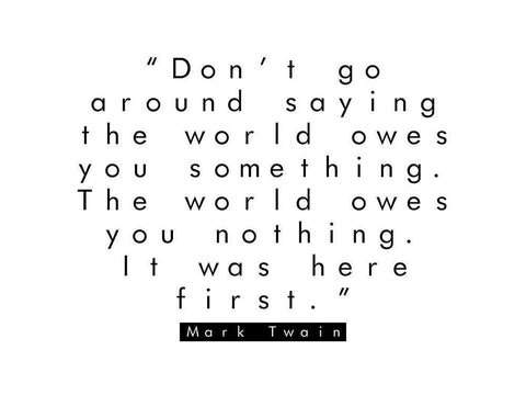 Mark Twain Quote: It Was Here First Black Ornate Wood Framed Art Print with Double Matting by ArtsyQuotes