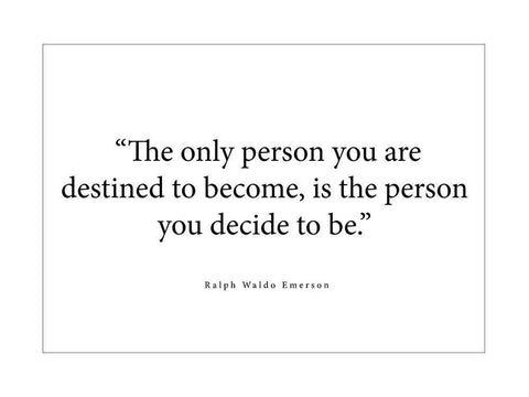 Ralph Waldo Emerson Quote: The Only Person Black Ornate Wood Framed Art Print with Double Matting by ArtsyQuotes