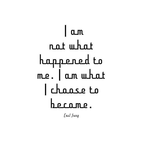 Carl Jung Quote: I am Not White Modern Wood Framed Art Print by ArtsyQuotes