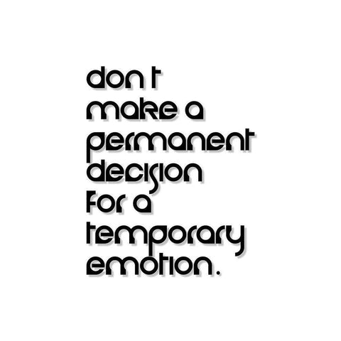 Artsy Quotes Quote: Temporary Emotion Gold Ornate Wood Framed Art Print with Double Matting by ArtsyQuotes