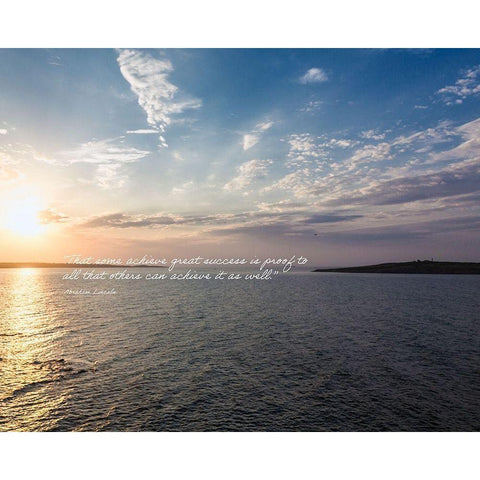 Abraham Lincoln Quote: Achieve Great Success White Modern Wood Framed Art Print by ArtsyQuotes