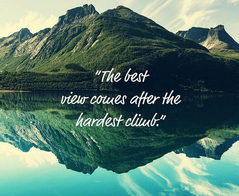 Artsy Quotes Quote: The Best View Black Ornate Wood Framed Art Print with Double Matting by ArtsyQuotes