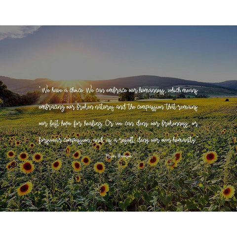 Bryan Stevenson Quote: We Have a Choice Gold Ornate Wood Framed Art Print with Double Matting by ArtsyQuotes