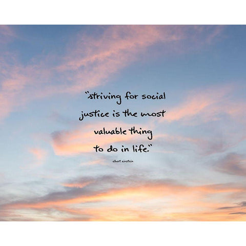 Albert Einstein Quote: Social Justice Gold Ornate Wood Framed Art Print with Double Matting by ArtsyQuotes