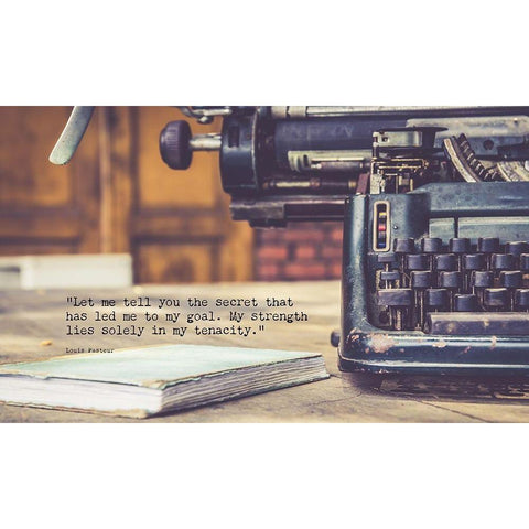 Louis Pasteur Quote: My Strength Black Modern Wood Framed Art Print with Double Matting by ArtsyQuotes