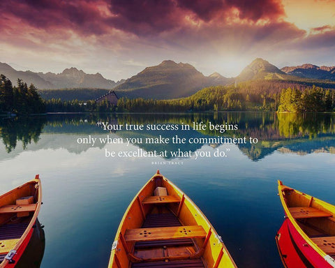 Brian Tracy Quote: True Success Black Ornate Wood Framed Art Print with Double Matting by ArtsyQuotes