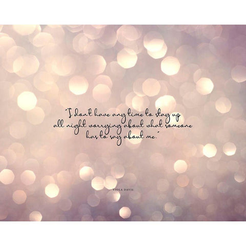 Viola Davis Quote: Worrying Gold Ornate Wood Framed Art Print with Double Matting by ArtsyQuotes