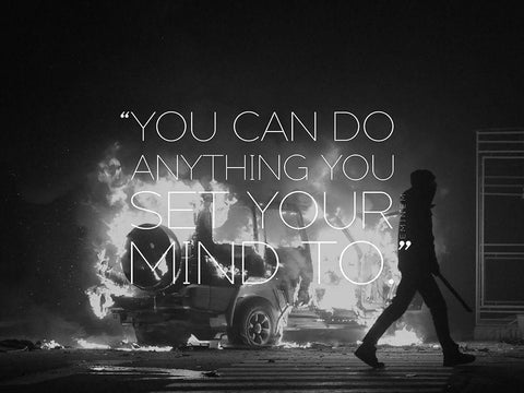 Eminem Quote: You Can Do Anything Black Ornate Wood Framed Art Print with Double Matting by ArtsyQuotes