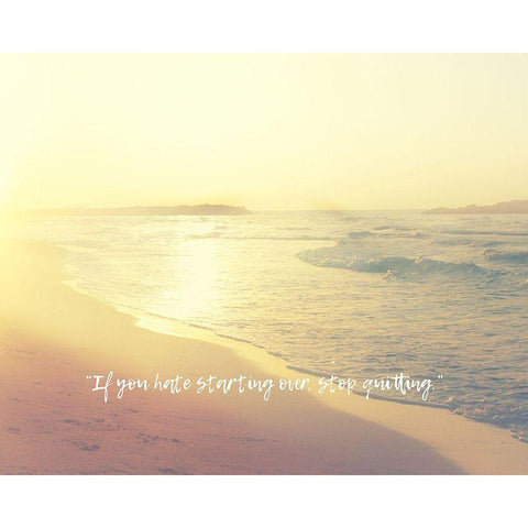 Artsy Quotes Quote: Stop Quitting White Modern Wood Framed Art Print by ArtsyQuotes