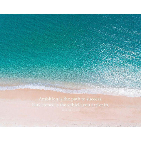 Bill Bradley Quote: Ambition Black Modern Wood Framed Art Print with Double Matting by ArtsyQuotes