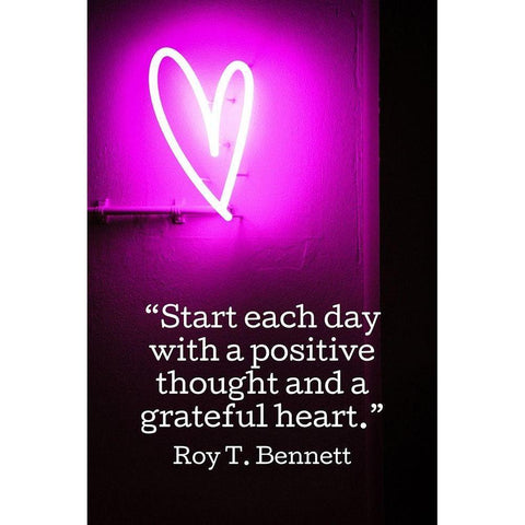 Roy T. Bennett Quote: Positive Thought Gold Ornate Wood Framed Art Print with Double Matting by ArtsyQuotes