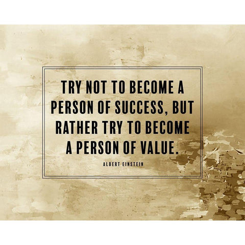 Albert Einstein Quote: Person of Value Black Modern Wood Framed Art Print with Double Matting by ArtsyQuotes