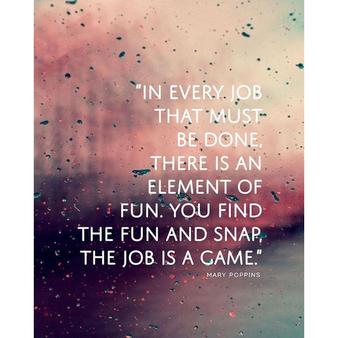Mary Poppins Quote: Element of Fun Gold Ornate Wood Framed Art Print with Double Matting by ArtsyQuotes