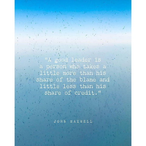 John Maxwell Quote: A Good Leader White Modern Wood Framed Art Print by ArtsyQuotes