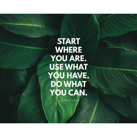 Arthur Ashe Quote: Do What You Can Black Modern Wood Framed Art Print with Double Matting by ArtsyQuotes