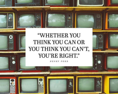 Henry Ford Quote: Youre Right Black Ornate Wood Framed Art Print with Double Matting by ArtsyQuotes