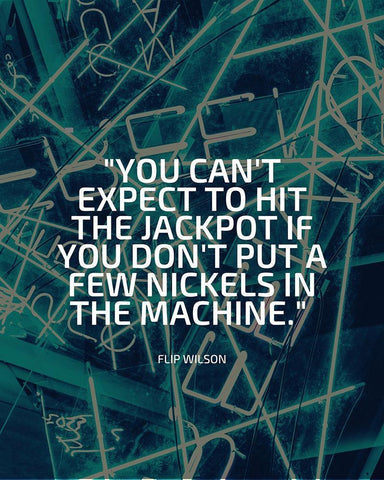 Flip Wilson Quote: Jackpot Black Ornate Wood Framed Art Print with Double Matting by ArtsyQuotes