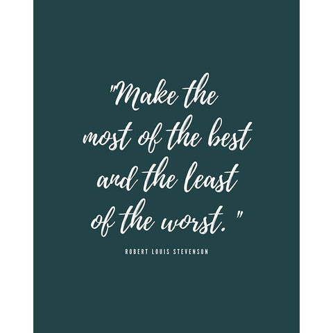 Robert Louis Stevenson Quote: Least of the Worst Gold Ornate Wood Framed Art Print with Double Matting by ArtsyQuotes